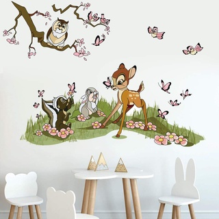 Runtoo Bambi Wandaufkleber, Waldtiere, Wandsticker für Kinderzimmer, Kinderzimmer
