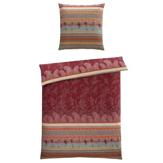 Bettwäsche TIZIANO Satin (BL 155x220 cm) - rot - BL 155x220 cm