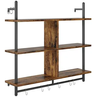 BESTIER Wandregal 105 x 96 x 23,8 cm Braun