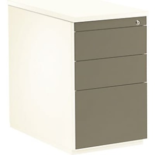 Schubladencontainer,720x800mm, 2xMaterialschub, Hängeregistratur, weiß/grau
