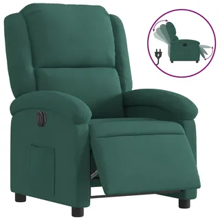 vidaXL Relaxsessel Elektrisch Samt 55 x 82 x 73,8 cm Dunkelgrün mit Rollen