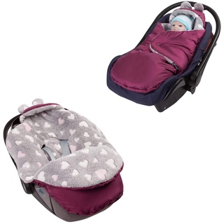 millybo Fußsack Baby Einschlagdecke für Winter geeignet für Kinderwagen Babyschale Babybett Autositz Buggy