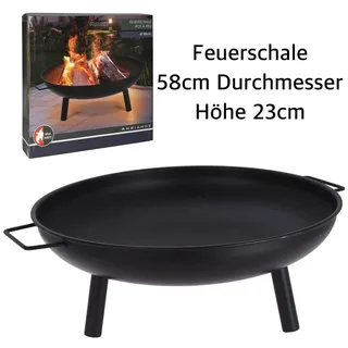 Koopmann International Feuerschale Ø 58 cm Schwarz