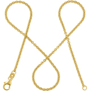 modabilé Goldkette Ankerkette DELICATE Rund 2mm 585 Gold, Halskette Damen, Damenkette dezent, Kette, Made in Germany gelb|goldfarben 55cm