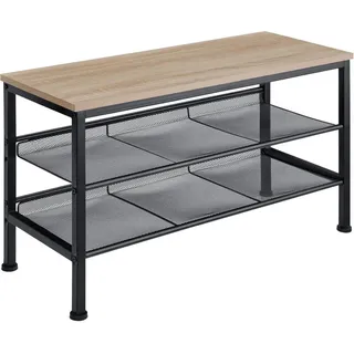 Tectake Derry 75,5 x 30,5 x 45,5 cm Eiche Sonoma / braun