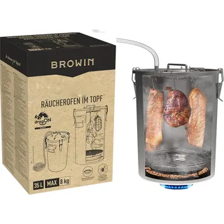Räucherofen im Topf 35 Liter | Räucherkammer für Gasherde | Heimräucherofen| Räuchern Haus Räuchertonne Räucherkammer| 8kg Heimräucherofen Set