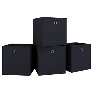 VCM Faltbox Boxas 28 x 27 x 27 cm 4-tlg. Schwarz