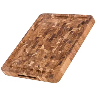 Teakhaus Hackblock Holz 1-tlg. 42 x 30,5 x 3,8 cm Braun