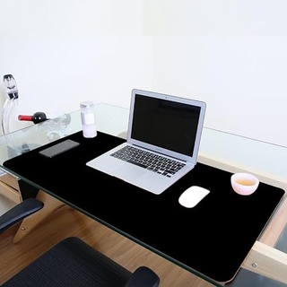 EURHOWING Wasserdichte Schreibtischunterlage, Büro-Laptop-Schreibtischunterlage, PU-Leder-Schreibtischunterlage, Schreibtisch-Schreibunterlage mit doppeltem Verwendungszweck(Schwarz,90 x 45cm)