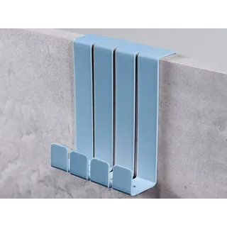 DEKAZIA Türhaken Kinderzimmer bunt Türgarderobe Kinder Einhängehaken Kleiderhaken, Kinderzimmer, Garderobe, Badezimmer, Bad, Flur, Türen, Schubladen, (Tür Haken zum Einhängen Garderobenhaken, Türhänger Türaufhänger), Türhaken zum Einhängen Kinderzimmer, Handtuchhaken blau