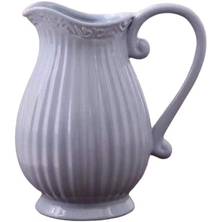 Pastel Krug Keramik Kanne Karaffe Milchkrug (Grau)