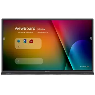 Viewsonic IFP8652-1ANEP Interaktiver Flachbildschirm 2,18 m (86") TFT 400 cd/m2 4K Ultra HD Schwarz Touchscreen Eingebauter Prozessor Android 9