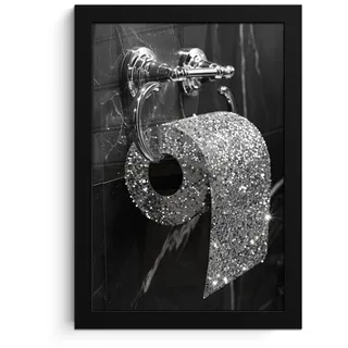 onlywow Poster mit Leiste Toilettenpapier | Gr.: 20 x 30 cm