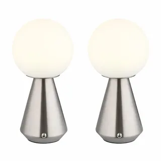 GLOBO Tischleuchte Silber 2 St.