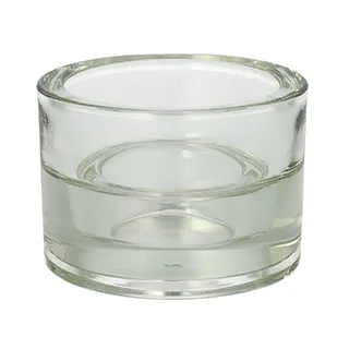 6 Stück Kerzenhalter Glas Ø 8,2 cm · 5,7 cm klar  2in1  für Teelichte und Maxilichte