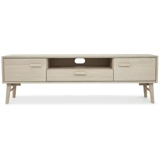 Furnhouse Tv-Element, Eiche Bianco, Holz, Eiche, 1 Schubladen, 160x50x42 cm, Wohnzimmer, Wohnwände, Lowboards, Lowboards stehend