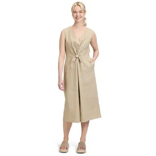 Cartoon Leinenkleid mit Cut-Outs Grau 38