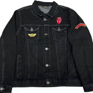 The Rolling Stones - "Sympathy" Jeansjacke für Herren/Damen Uni RO4858 (M) (Jeansblau) - Blau - M