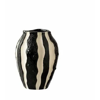 predolo Gestreifte Keramikvase nordisches Design schwarz-weiße Blumenvase dekorativer Blickfang skandinavische Blumenvase für Wohnzimmer, Esstisch, Regal, Groß