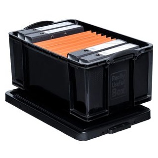 Really-Useful-Box Aufbewahrungsbox 64BK, 64L, mit Deckel, schwarz, 71 x 44 x 31cm