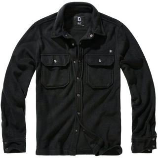 Brandit Langarmhemd Brandit Herren Jeff Fleece Shirt Long Sleeve (1-tlg) schwarz
