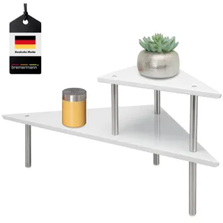 bremermann Küchen-Eckregal, Küchenregal, Gewürzregal (weiß)