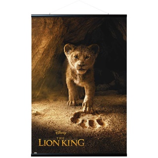 Erik Magnetische Posterleiste mit Poster - Disney Der König der Löwen Action - Poster mit Rahmen
