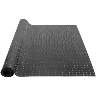 Vevor Gummimatte 2465 x 1236mm Bodenmatte SBR-Gummi Bodenbelag 3 mm Dicke Noppenmatte Diamant Tränenblech Bodenmatte Antirutschmatte Gummibelag Ideal für Garagen, Lagerhallen, Fitnessstudios, Gehwege