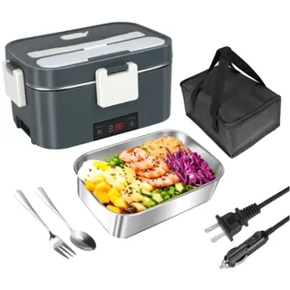 Oewwthy EU Stecker Elektrische Lunchbox 1,8L Schnelles Erhitzen Tragbarer Lebensmittelwärmer Ideal für Reisen, Arbeit, Auto A