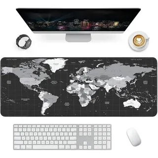 Mauspad Gaming XXL 900x400mm Weltkarte 900L x 400B mm Weltkarte