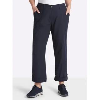 sheego Jerseyhose Sportlich Blau 48