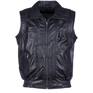 Lederweste JCC "BigVest2" Gr. 54, schwarz (black) Herren Westen Lederwesten