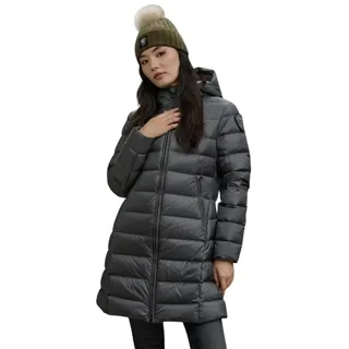 Blauer Langer wasserdichter Damen-Daunenmantel, Modell AGNES 25WBLDK03102, M - M