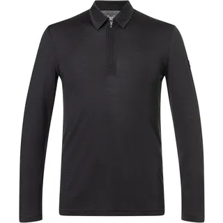 super.natural Zip Polo LS schwarz M
