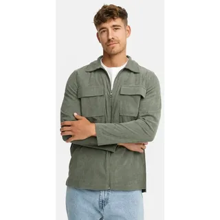 Indicode Hemd Langarm INNemoto Zip Shirt, Größe XXL in Grau Grau