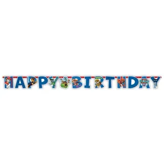 Amscan 999139 Paw Patrol Happy Birthday-Banner, 1 m x 11 cm