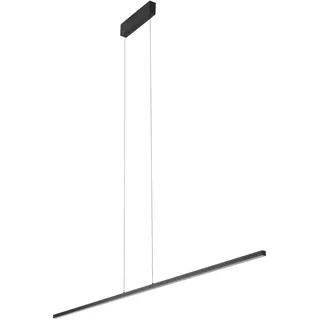 Licht-Erlebnisse Pendelleuchte LED Schwarz 180 cm lang XXL H: max. 160 cm verstellbar 4000 K 1700 lm Metall Modern Hängeleuchte Esstisch Wohnzimmer