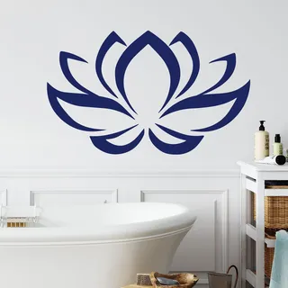 GRAZDesign Wandtattoo Lotusblume Lotus Mandala Blume Wandaufkleber Hindu für Wohnzimmer Schlafzimmer Flur - 94x57cm / gold
