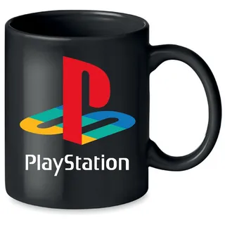Blondie & Brownie Tasse Playstation Gamer Nerd Spiele Konsole, Keramik, Spülmaschinenfest schwarz