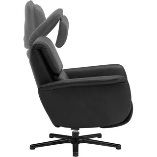 Hukla Sessel »HU-LC17037«, Verstellbare Beinauflage und Rückenlehne, hochklappbare Rückenpolster schwarz