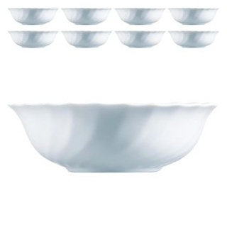 Arcoroc Müslischale Trianon ARC D6883, 16cm, Opalglas, weiß, Set, 8 Stück