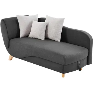 Vente-unique Recamiere mit Schlaffunktion & Stauraum - Ecke Links - Stoff - Anthrazit - Penelope