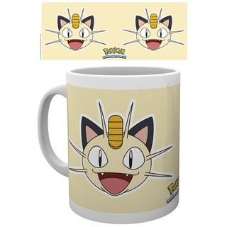 empireposter - Pokemon - Pokémon - Meowth Face - Größe (cm), ca. Ø8,5 H9,5 - Lizenz Tassen, NEU - Beschreibung: - Keramik Tasse, weiß, bedruckt, Fassungsvermögen 320 ml, offiziell lizenziert, spülmaschinen- und mikrowellenfest -