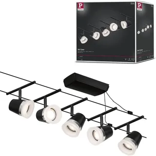 Paulmann CorDuo Seilsystem Cone Basisset GU5,3 max. 5x10W 230/12V Schwarz/Silber