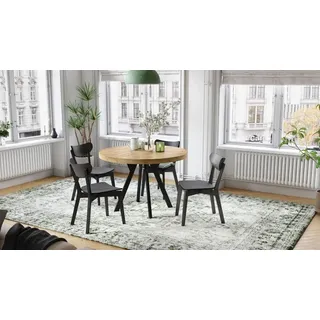 Design Esstisch rund Expanso ausziehbar 110 bis 310 cm Tisch Esszimmer - Naturbelassen