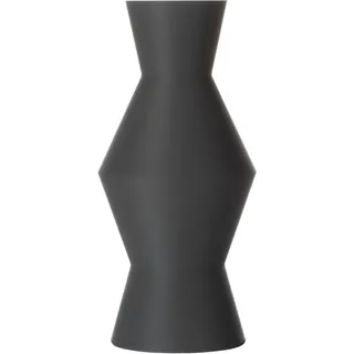 3D Vase Dekovase Auri 30cm Nachhaltige Deko Vase Pampasgras Trockenblumen, Bodenvase grau