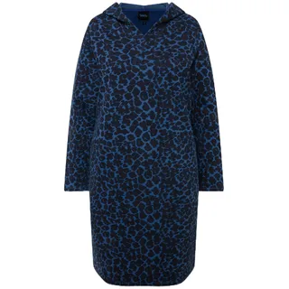 Ulla Popken Midikleid Leomuster Blau 50-52