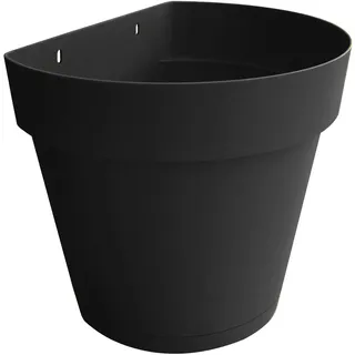 TABOR TOOLS 21,6 cm Wand-Pflanzgefäß für vertikalen Blumengarten, Wohnwand oder Küchenkräuter, wandmontierbarer Kunststoff-Pflanztopf mit flacher Rückseite und befestigtem Untersetzer, VEM601A