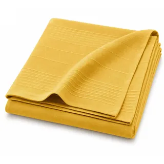 Douceur d'intérieur Lucile Kuscheldecke 180 x 220 cm Gelb/Khaki