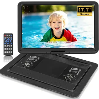 HOPYOP Tragbarer DVD-Player, 43,4 cm (19,6 Zoll), schwenkbarer HD-Bildschirm, 5000 mAh